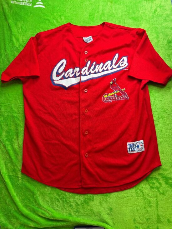 True-Fan Sportswear (Genuine MLB Merchandise) Tops - Cardinals McGwire #25 Jersey True Fan Sz L Vtg 1999 MLB Red